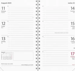 Kalender 2025 Master svart konstläder