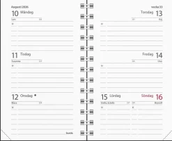 Kalender 2026 Mini svart plast