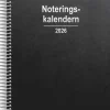 Kalender 2026 Noteringskalendern svart konstläder