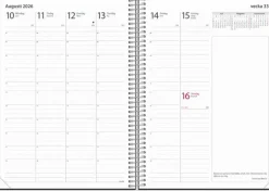 Kalender 2026 Noteringskalendern svart konstläder