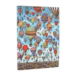 Kalender 2025-2026 Paperblanks 18-månader Midi horisontal flexi - Ballon Festival