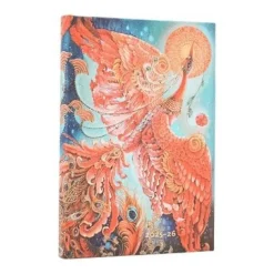 Kalender 2025-2026 Paperblanks 18-månader Mini horisontal - Firebird