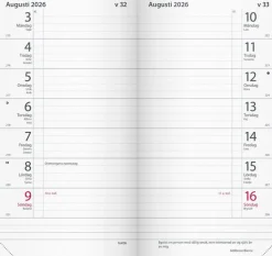 Kalender 2026 Plano svart plast