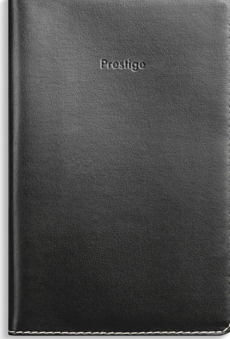 Kalender 2026 Prestige svart konstläder spiralb
