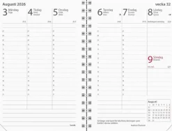 Kalender 2026 Prestige svart konstläder spiralb