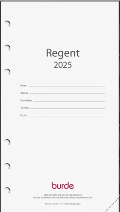 Kalender 2025 Regent grundsats