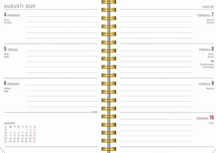 Kalender 2025 Senator A6 blad