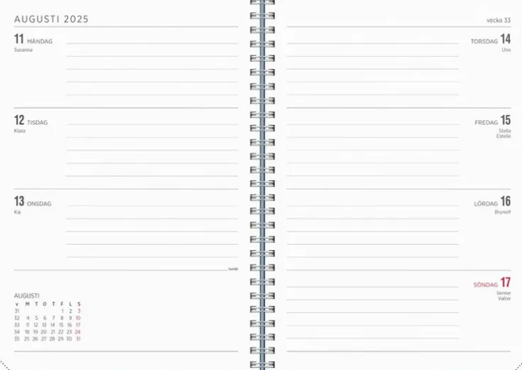 Kalender 2025 Senator A5 textil blå