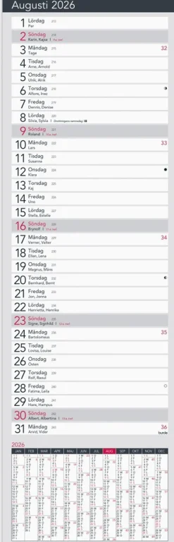 Kalender 2026 Stor Bordskalender Elegant