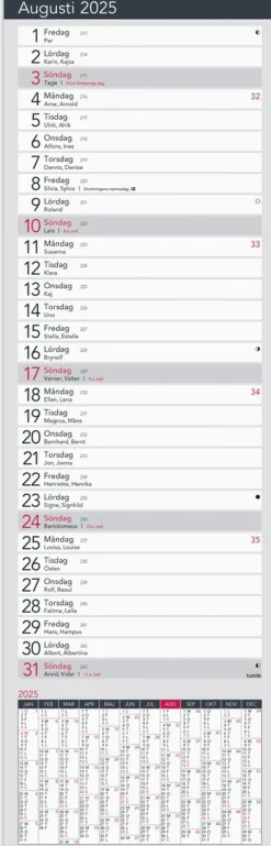 Kalender 2025 Stor Bordskalender Elegant