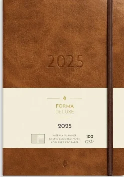 Kalender 2025 Stor Veckokalender Forma Deluxe brun