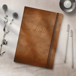 Kalender 2026 Stor Veckokalender Forma Deluxe brun