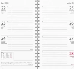 Kalender 2025-2026 Stora Studieåret Basic plast svart