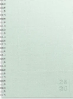 Kalender 2025-2026 Study A5 Textile grön