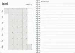 Kalender 2025-2026 Study A5 Textile grön