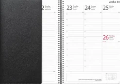Kalender 2025-2026 Study A5 Twist svart