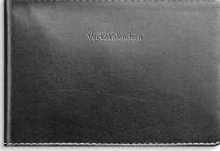 Kalender 2026 Veckokalendern svart konstläder