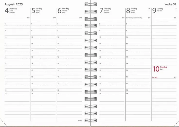 Kalender 2025 Weekly A6 Story blå