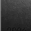 Kalender 2026 Weekly A5 svart konstläder