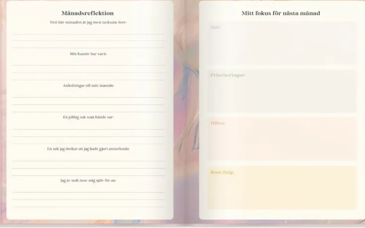 Kalender Planera ditt drömliv