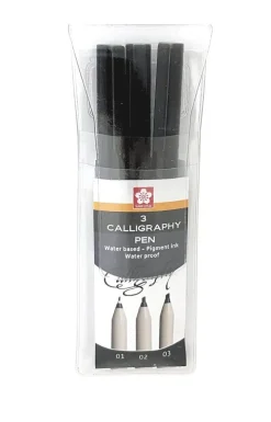 Kalligrafipenna 1/2/3mm Sakura svart