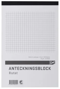 Klammerblock A5 rutad