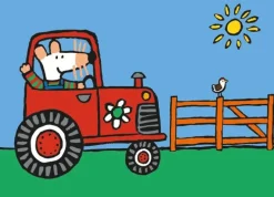 Kort Molly kör traktor