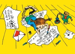 Kort Pippi Långstrump - skriver