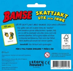 Kortspel Bamse skattjakt, ute och inne
