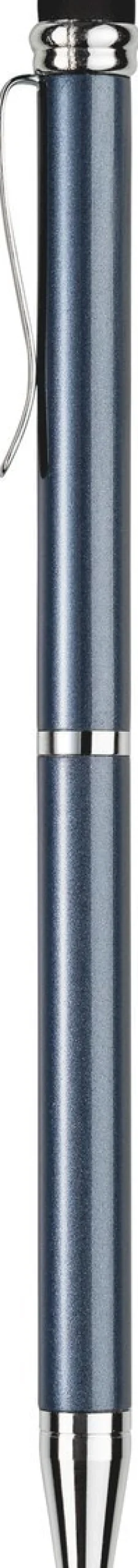 Kulspetspenna mini touch metallic blå