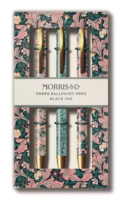 Kulspetspenna 3-pack William Morris : Strawberry Thief Blush