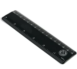 Linjal 15cm svart