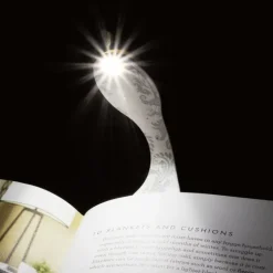 Läslampa Flexilight blommig vit