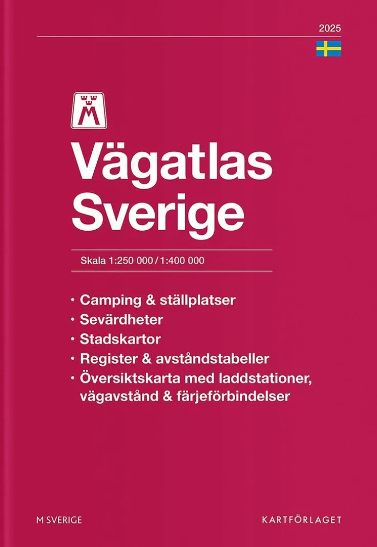 M Vägatlas Sverige 2025