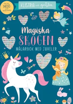 Magiska skogen : målarbok med juveler