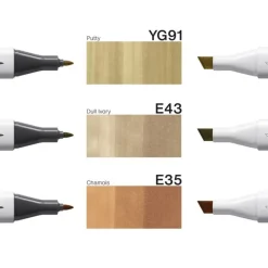 Marker Copic Classic Designer Collection 3-pack - Pale wood tints