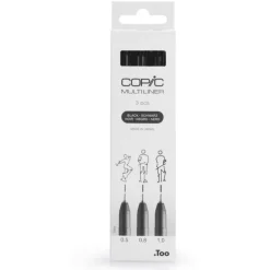 Marker Copic Multiliner Broad 3-pack svart