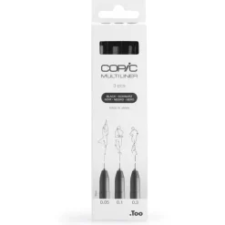 Marker Copic Multiliner Fine 3-pack svart