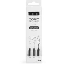 Marker Copic Multiliner Medium 3-pack svart