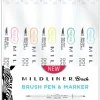 Markerpenna Zebra Mildliner Brush Fluorescent 5 färger