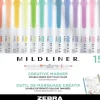 Markerpenna Zebra Mildliner dubbelspets 15 färger