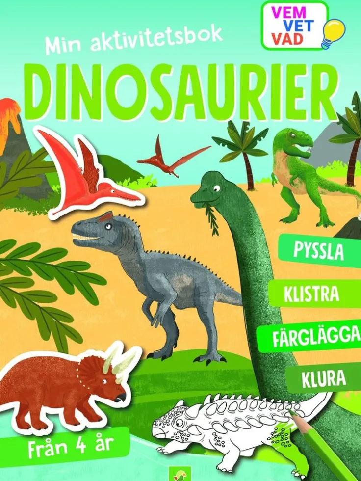 Min aktivitetsbok dinosaurier : med klistermärken