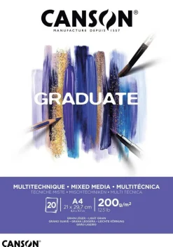 Målarblock A4 mixed media 200g 20 blad