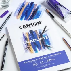 Målarblock A4 mixed media 200g 20 blad