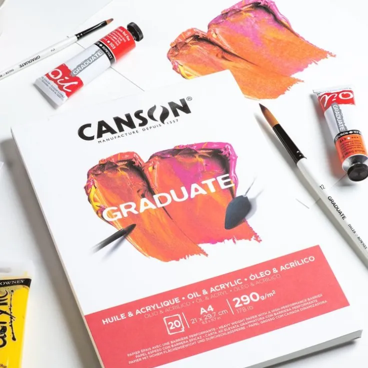 Målarblock A4 olja/akryl 290g 20 blad