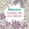 Målarbok : Blommor, bin och fjärilar