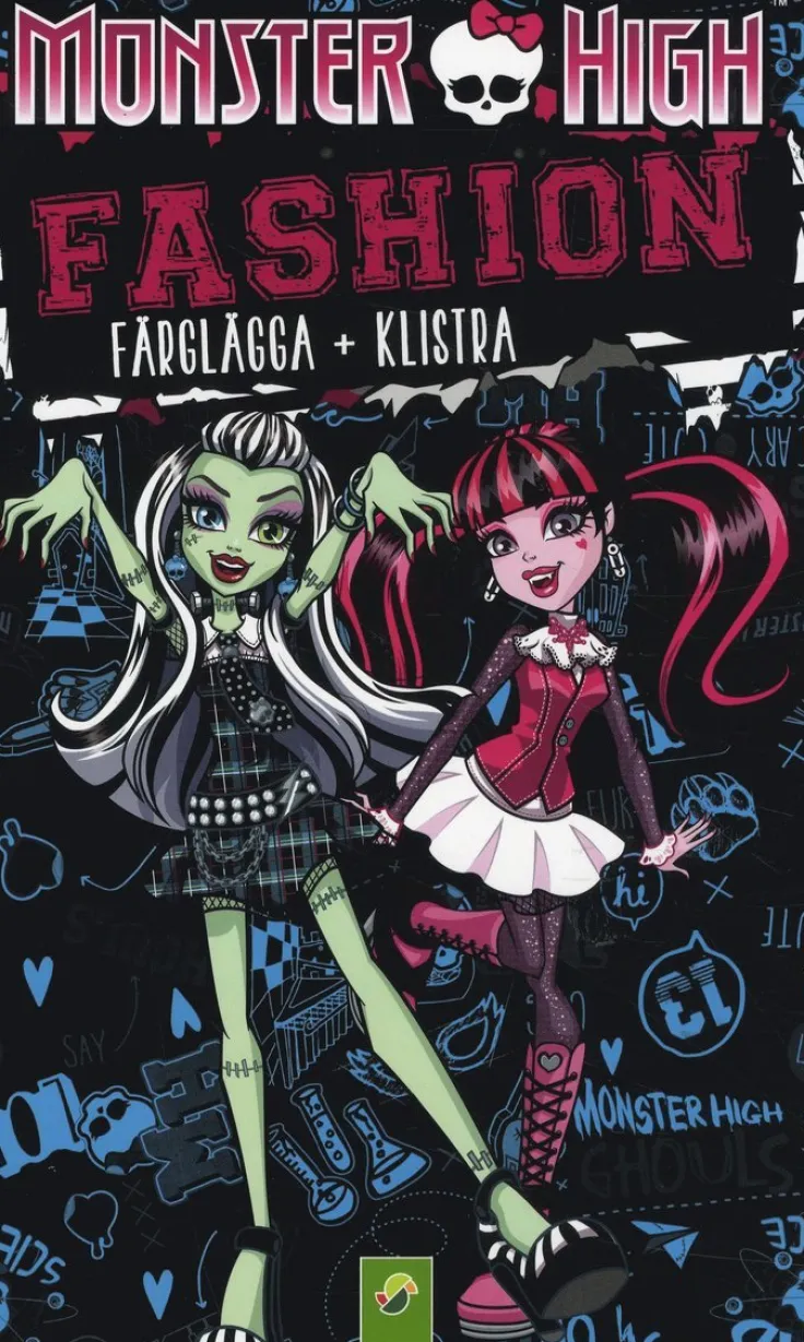 Monster High fashion - färglägg + klistra