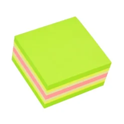 Notisblock Stick'n 51x51mm neongul & neongrön