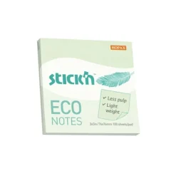 Notisblock 76x76mm Eco grön