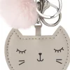Nyckelring katt pompom